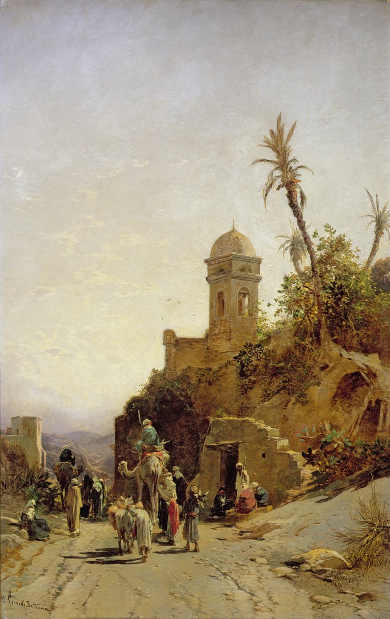 Den avgående karavanen, Bethanin, ca 1880 av Hermann David Salomon Corrodi