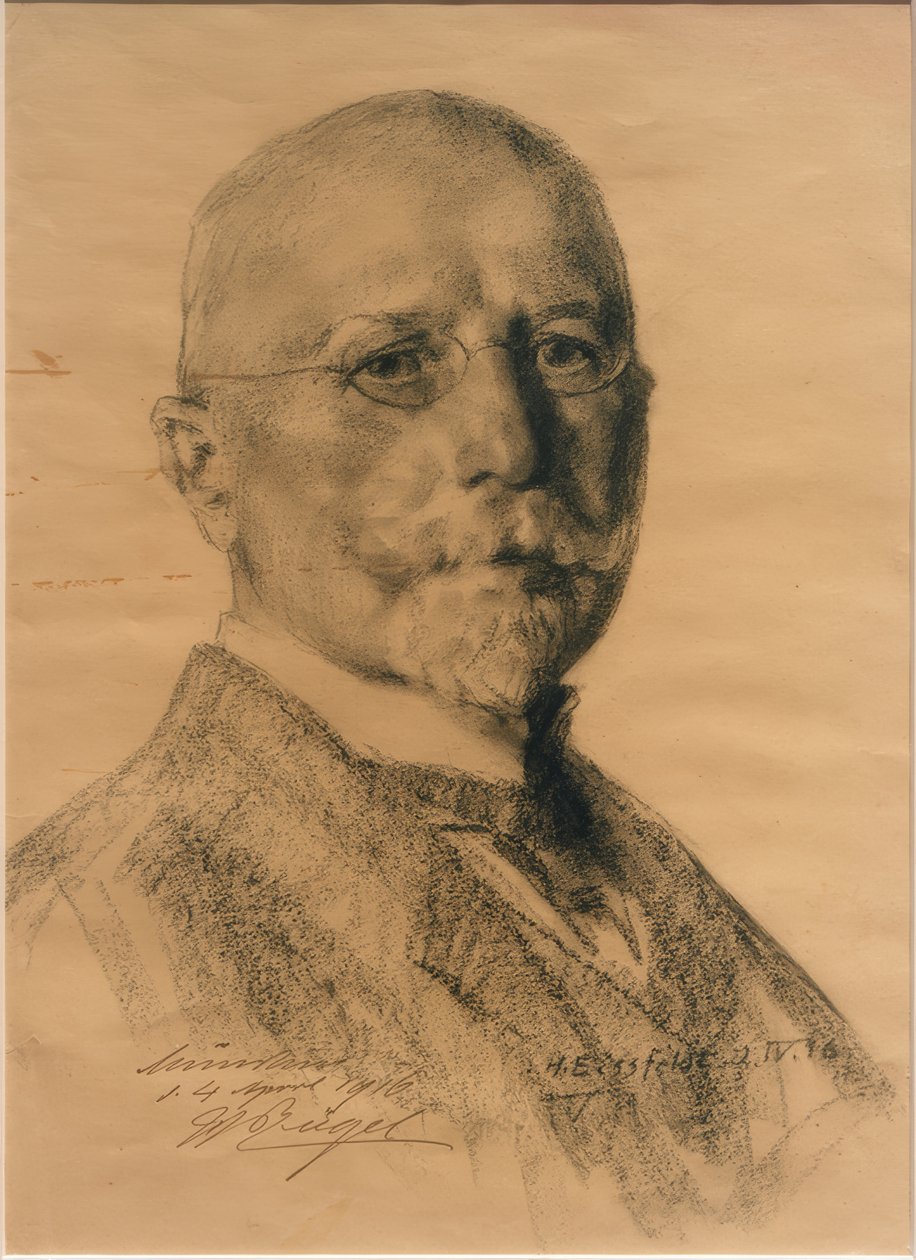 Porträtt av Heinrich von Zügel av Hermann Eissfeldt