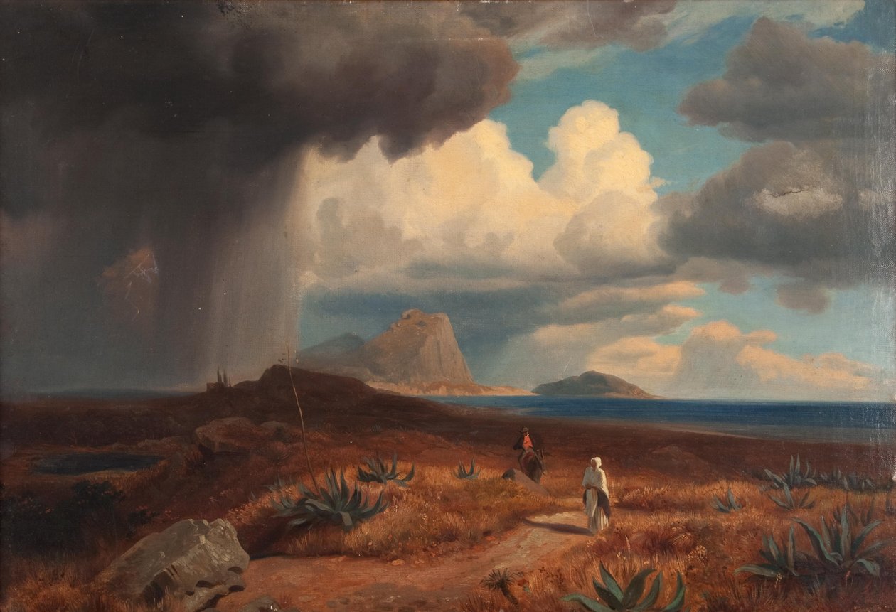 Skyfall med agaves av Hermann Freiherr von Königsbrun