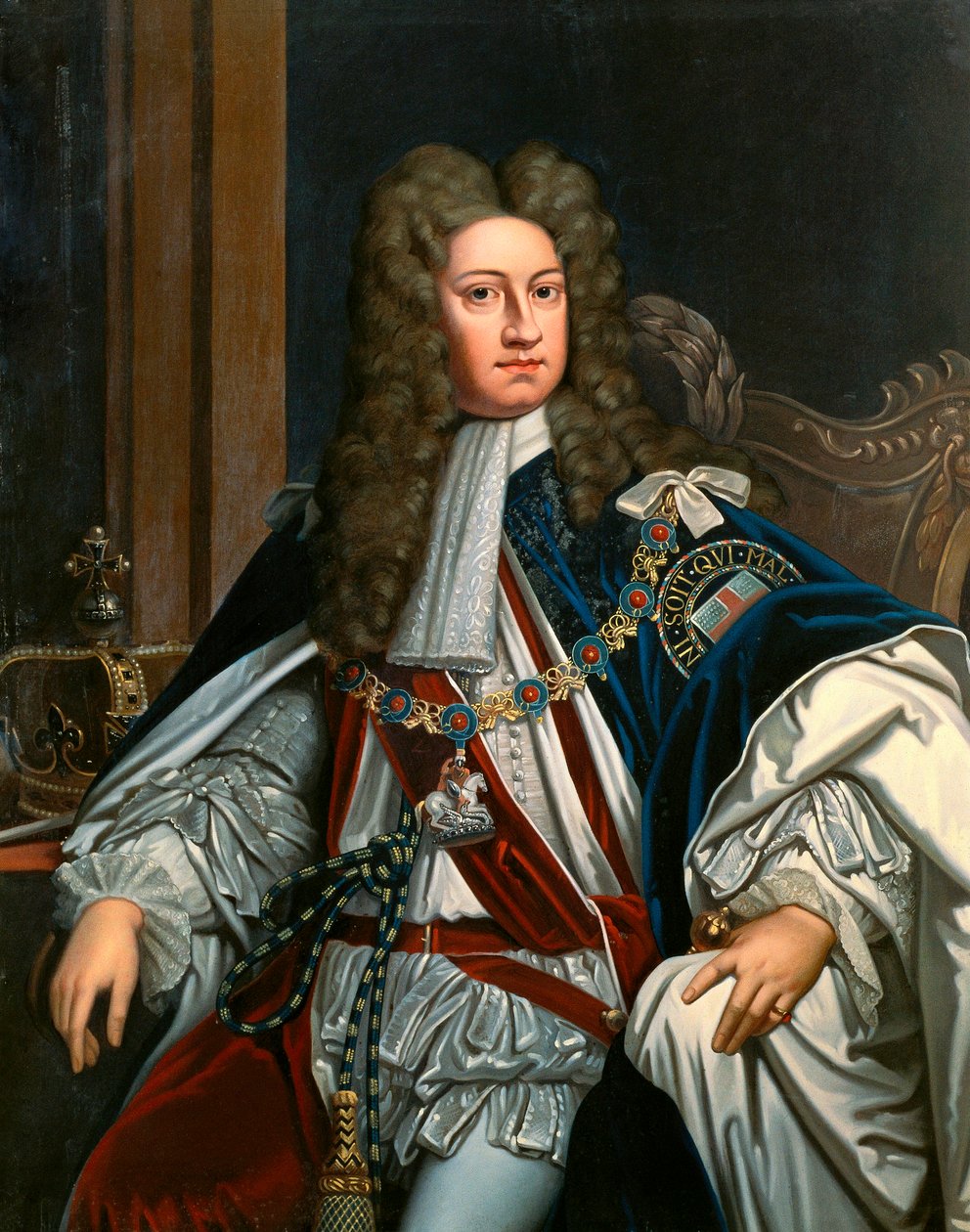 Porträtt av kung Charles I efter originalet av Godfrey Kneller (olja på duk) av Hermann Goldschmidt
