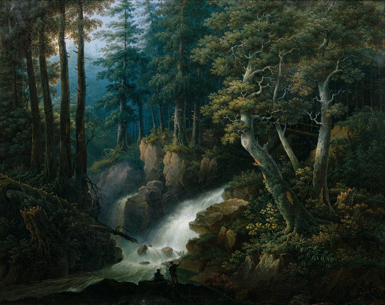 Ilse-vattenfallet på Brocken i Harzbergen av Hermann Josef Neefe