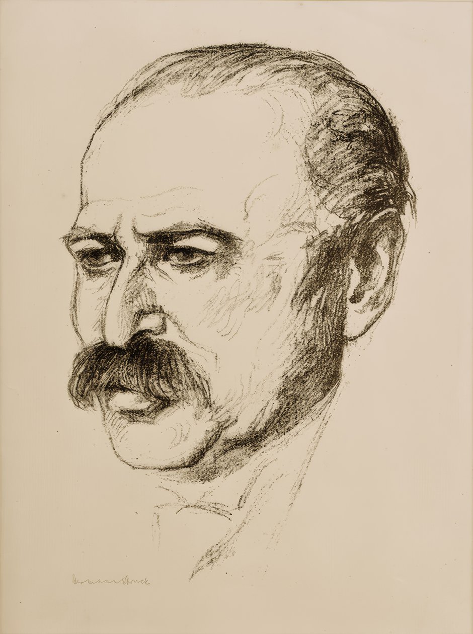 Porträtt av Lesser Ury av Hermann Struck