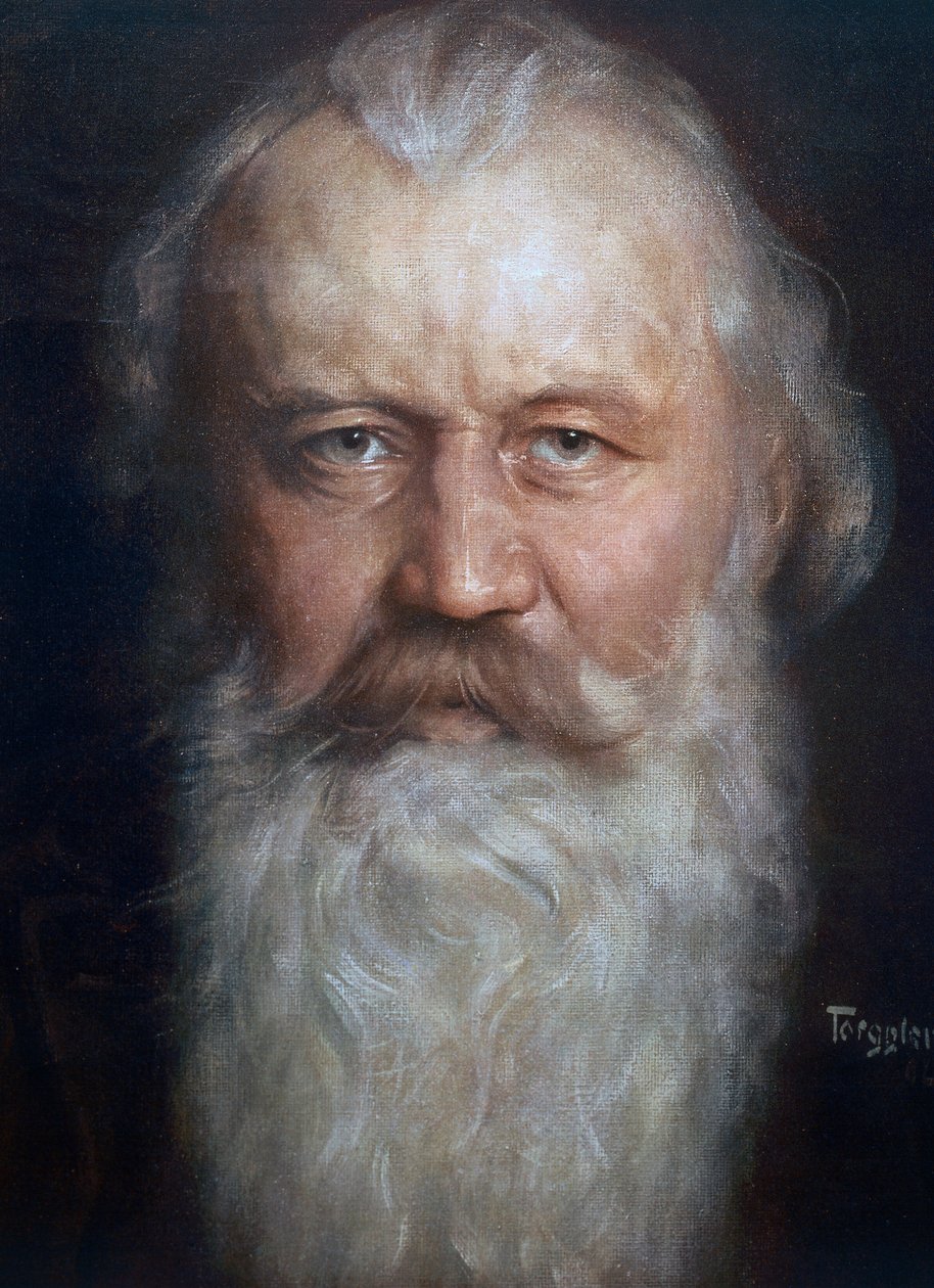 Porträtt av Johannes Brahms (Hamburg av Hermann Torggler