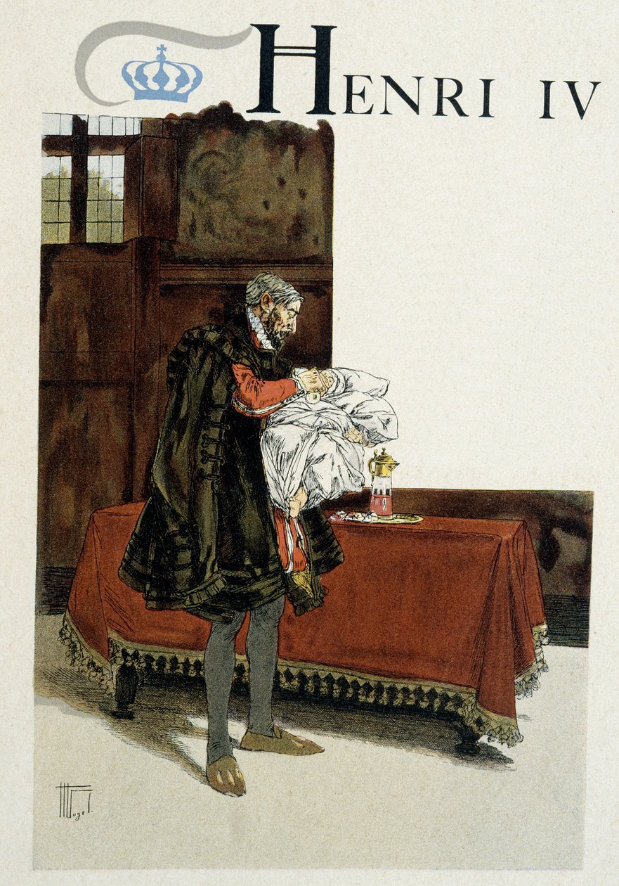 Födelse av Henrik IV (1553-1610), hans farfar (Henri d