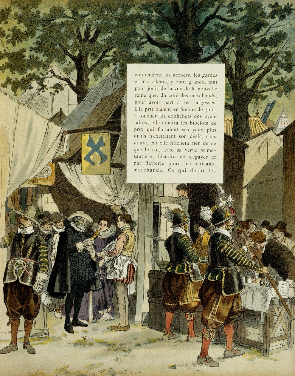 Henrik IV (1553-1610) på mässan i Saint Germain, efter sitt äktenskap, den 16 december av Hermann Vogel