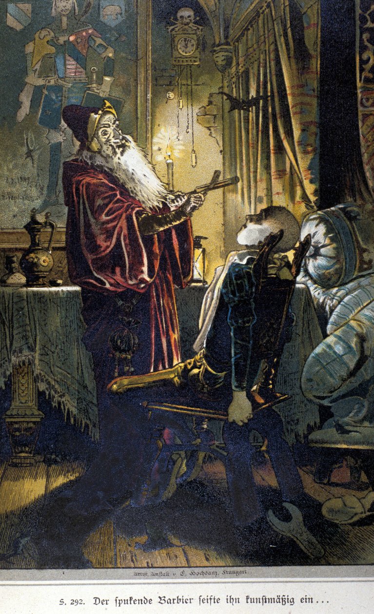 Illustration av Vogel för en saga av bröderna Jacob (1785-1863) och Wilhelm (1786-1859) Grimm av Hermann Vogel