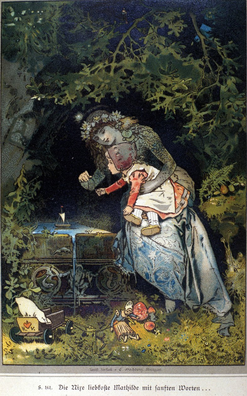 Illustration av Vogel för en berättelse av bröderna Jacob (1785-1863) och Wilhelm (1786-1859) Grimm av Hermann Vogel