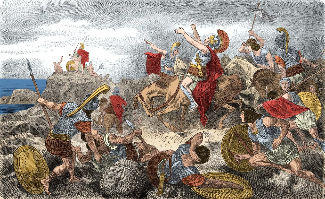 Xenophon drar sig tillbaka in i Perisa av Hermann Vogel
