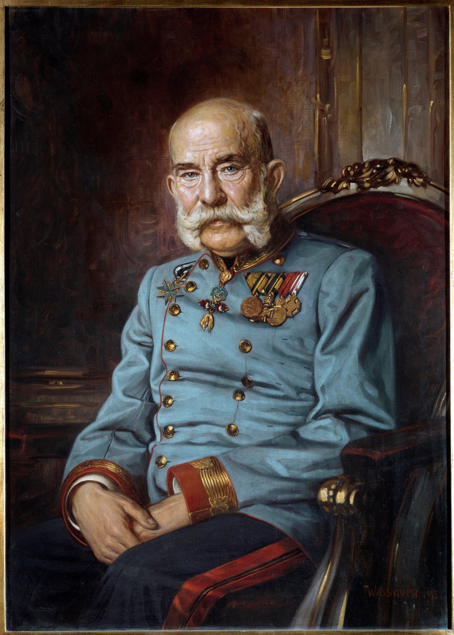 Porträtt av kejsar Francois Joseph I, vid 85 års ålder av Hermann Wassmuth