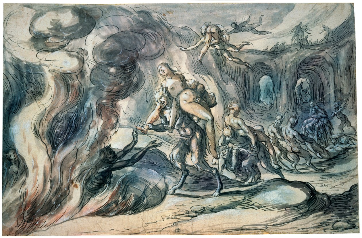 Eurydike i helvetet, tidigt 1600-tal. av Hermann Weyer