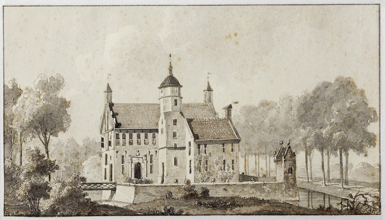 De borg Hanckema in Zuidhorn av Hermanus Numan