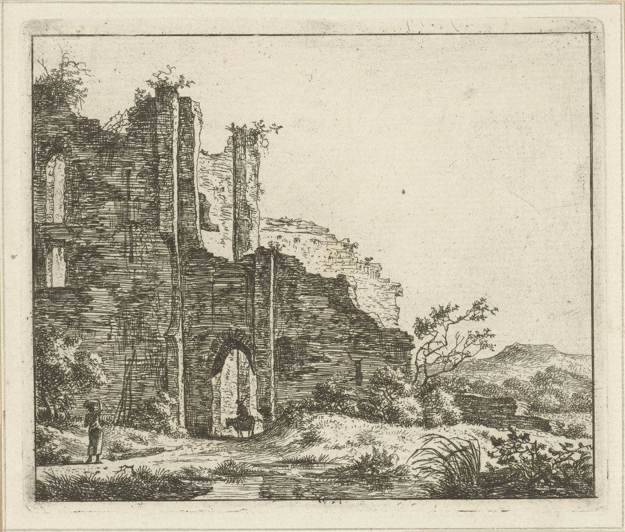 Landskap med ruin Sex landskap (serietitel) av Hermanus Fock