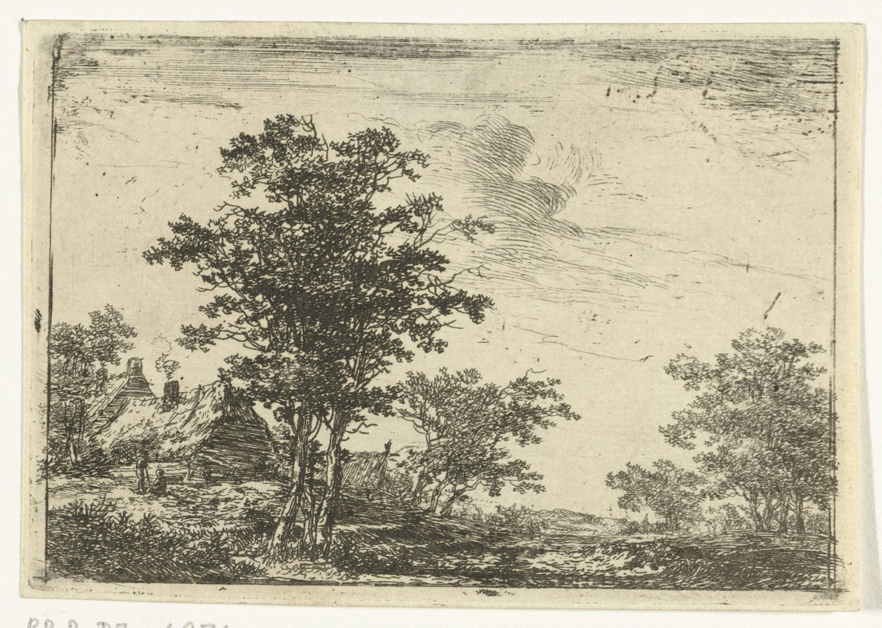 Bondgård med rökande skorsten av Hermanus van Brussel