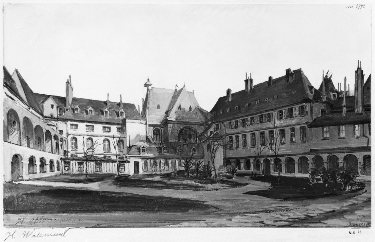 Utsikt över Maternite Port-Royal, klostret, 1905 av Herminie Waterneau