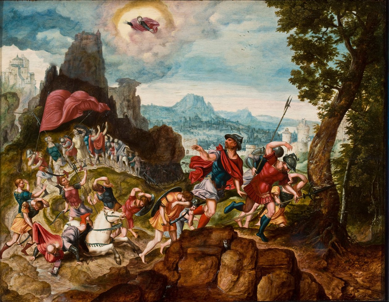 Landskap med Sauls omvändelse på vägen till Damaskus, c.1545 av Herri met de Bles