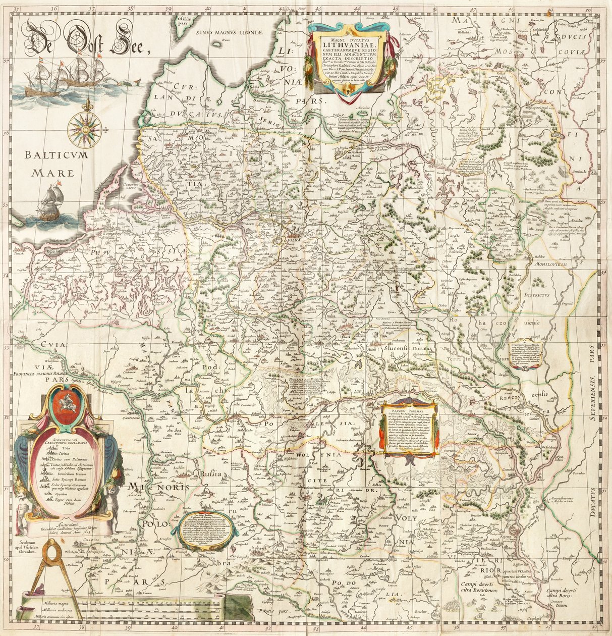 Magni Ducatus Lithuaniae Caeterarumque Regionum Illi Adjacentium av Hessel Gerritsz, Willem Janszoon