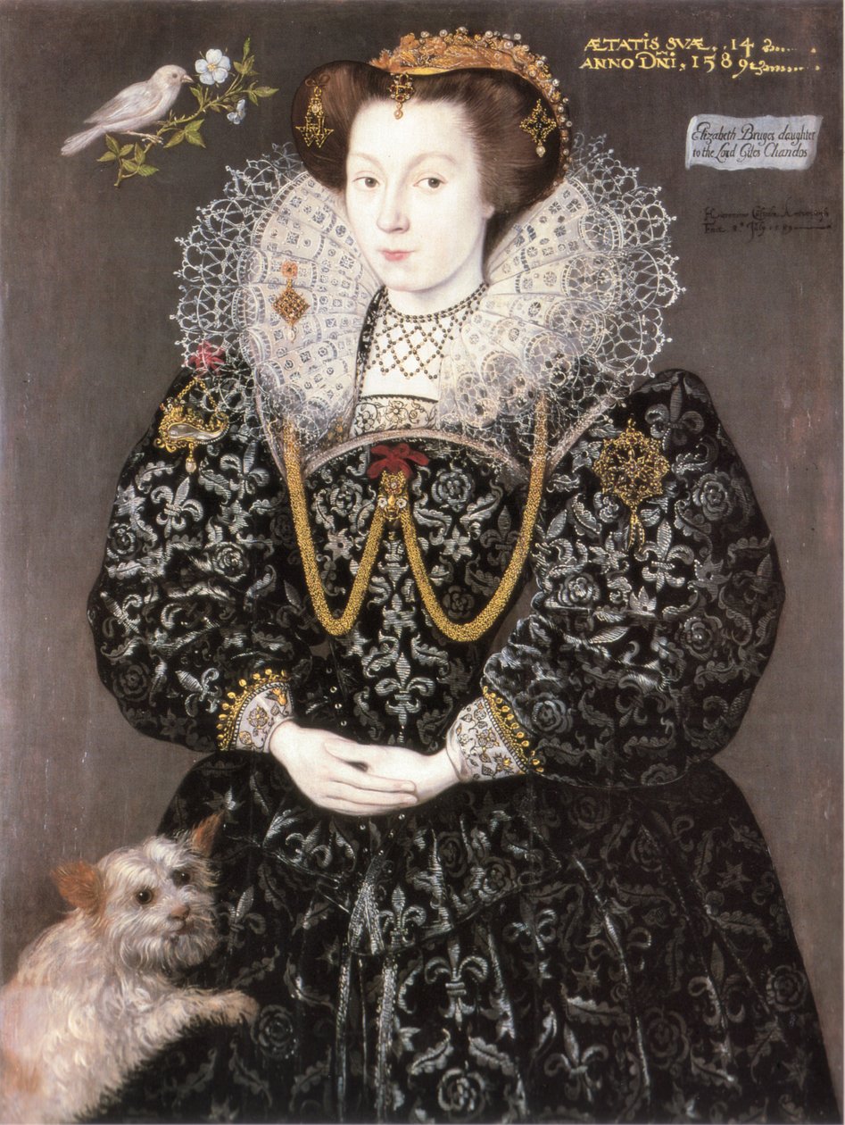 Elizabeth Brydges 1589 av Hieronimo Custodis