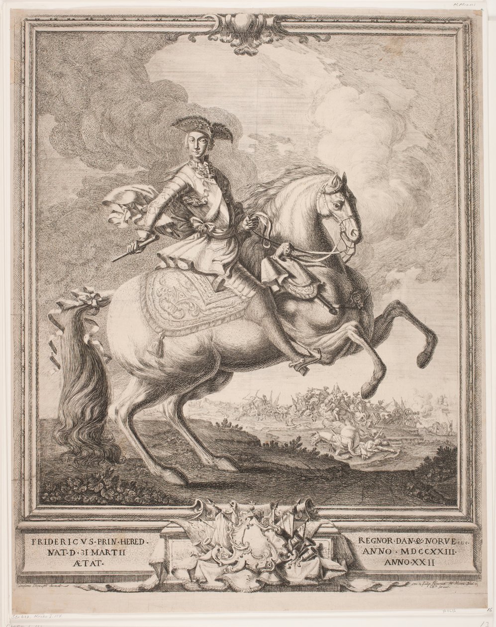 Frederik V. som kronprins till häst av Hieronimo Miani