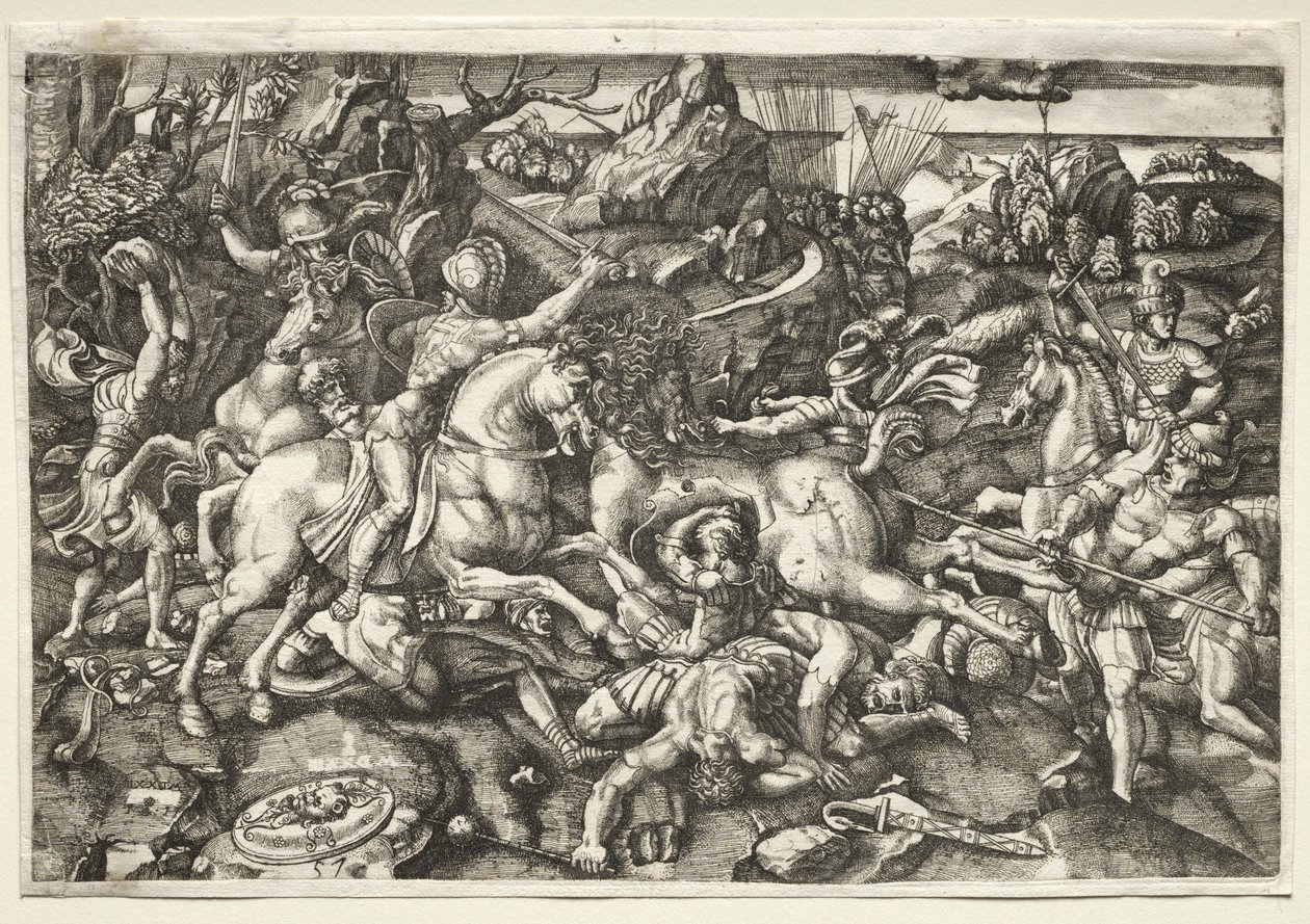 Strid mellan ryttare, 1523. av Hieronymous Hopfer