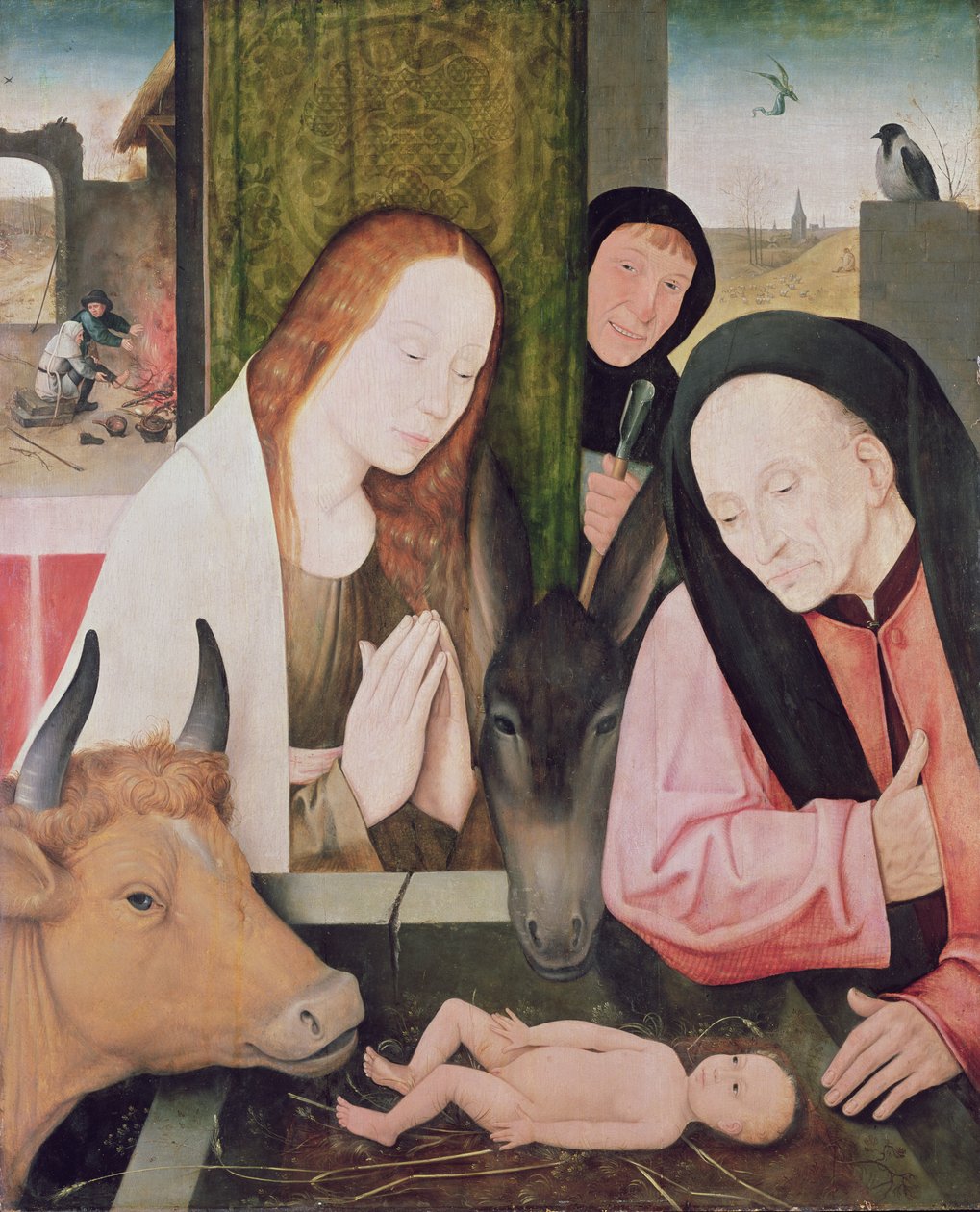 Tillbedjan av barnet av Hieronymus Bosch