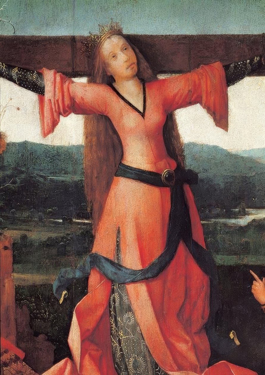 Korsfästelsen av Saint Julia (eller Liberata) av Hieronymus Bosch