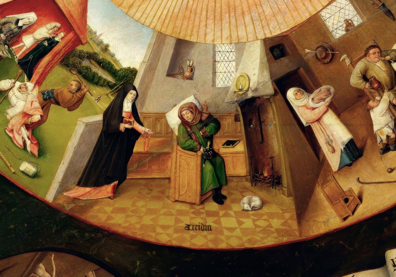 De sju stora synderna och de fyra sista sakerna av Hieronymus Bosch