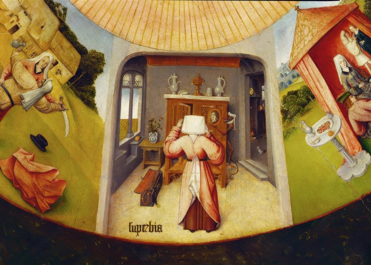 De sju stora synderna och de fyra sista sakerna av Hieronymus Bosch