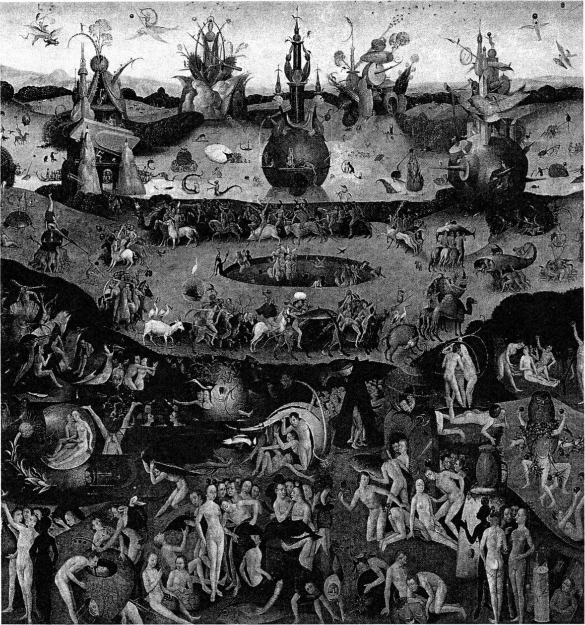 Oil transferred from panel to canvas av Hieronymus Bosch