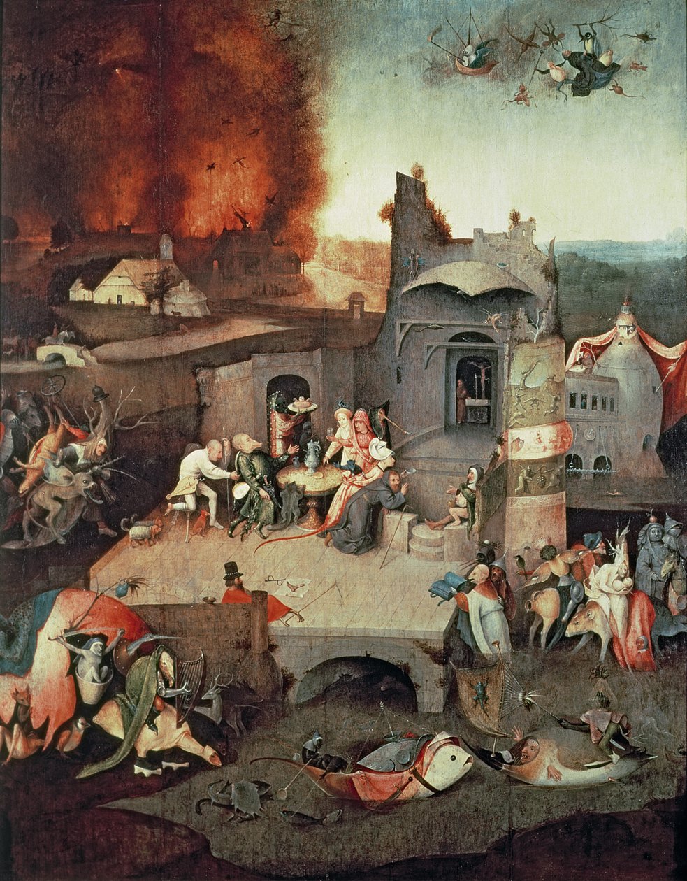 Sankt Antonius fristelse, ca. 1500 sverige av Hieronymus Bosch