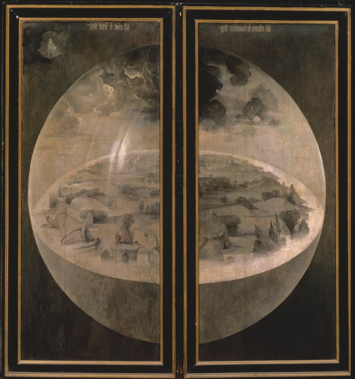 The Creation of the World, stängda dörrar till triptyken "The Garden of Earthly Delights", ca 1500 (se även 3425) av Hieronymus Bosch