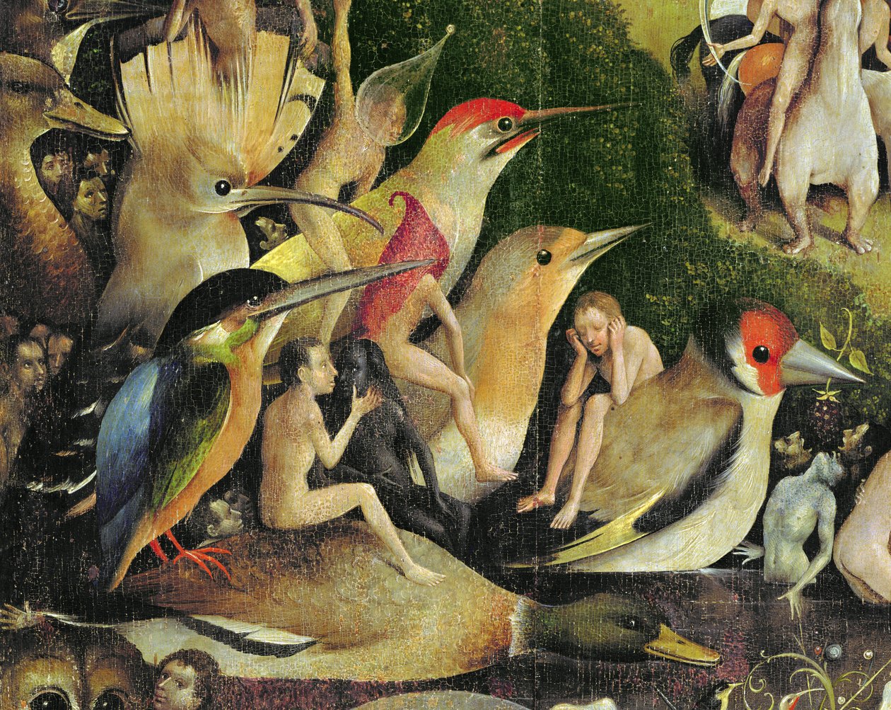 The Garden of Earthly Delights, c.1500 (detalj av 3425) av Hieronymus Bosch
