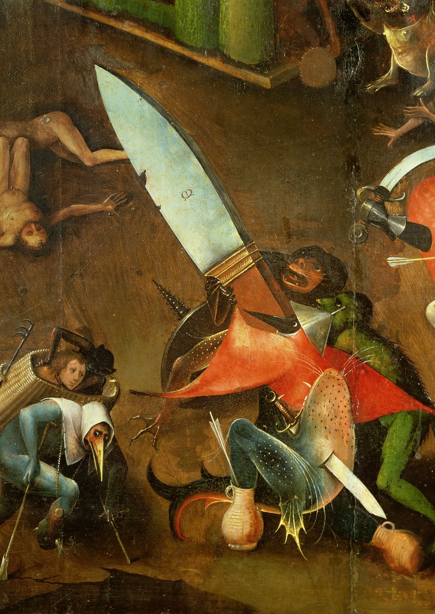 The Last Judgment (altartavla): Detalj av dolken av Hieronymus Bosch