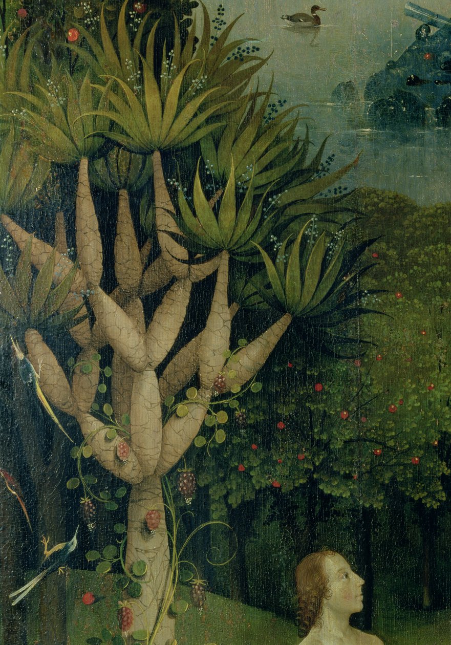 The Tree of the Knowledge of Good and Evil, detalj från den högra panelen av The Garden of Earthly Delights, c.1500 av Hieronymus Bosch