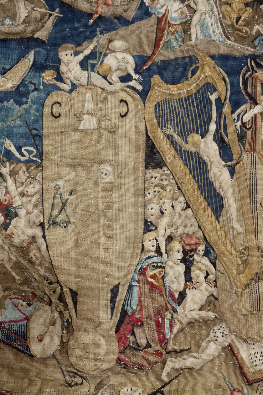 The Garden of Earthly Delights. ca. 1560 (gobeläng) av Hieronymus (after) Bosch