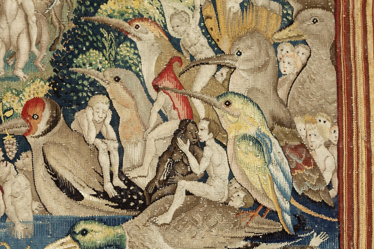 The Garden of Earthly Delights. ca. 1560 (gobeläng) av Hieronymus (after) Bosch