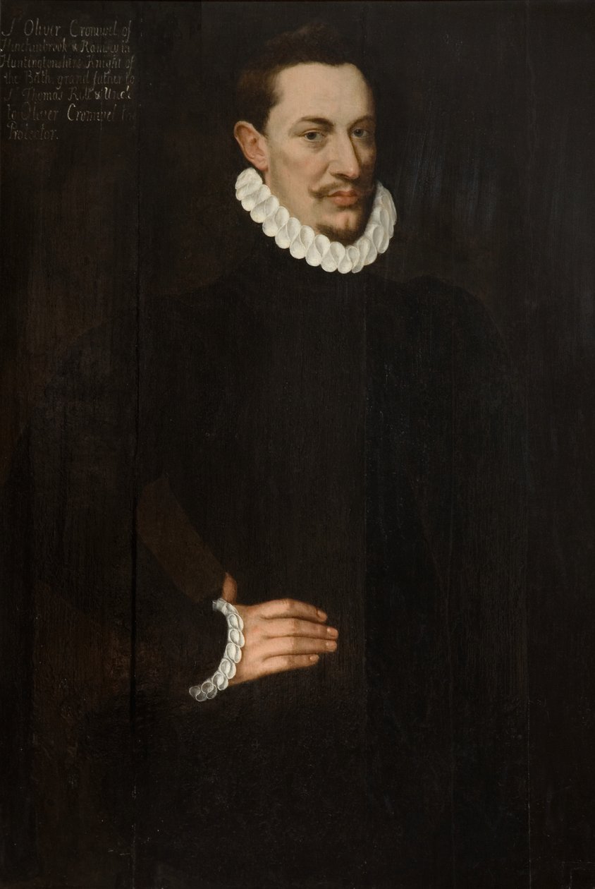 Sir Oliver Cromwell, ca 1580 (olja på panel) av Hieronymus (circle of) Custodis