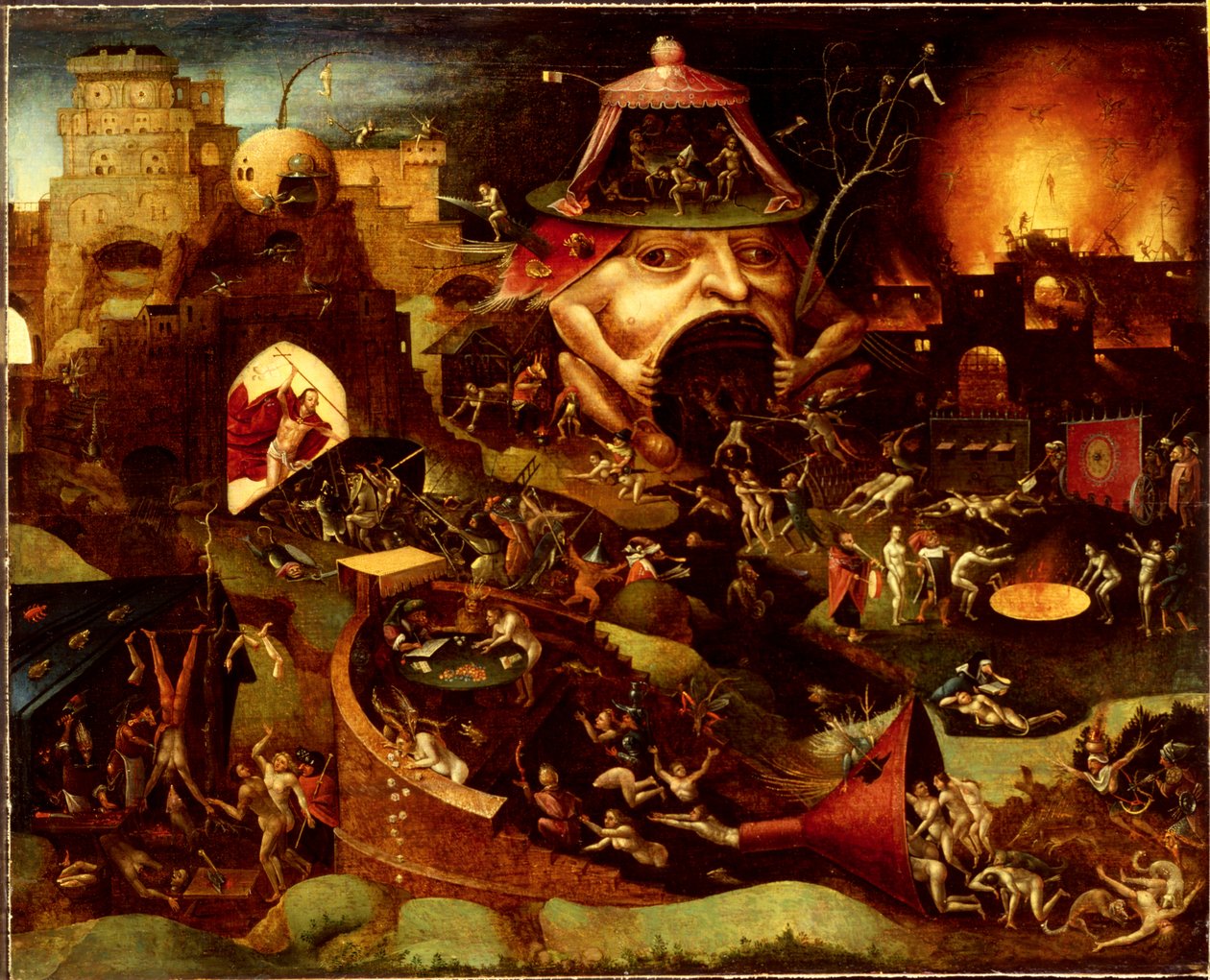 Kristus i Limbo, ca. 1575 (olja på trä) av Hieronymus (follower of) Bosch