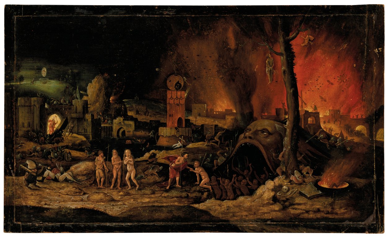 Helvetets harvning av Hieronymus (follower of) Bosch