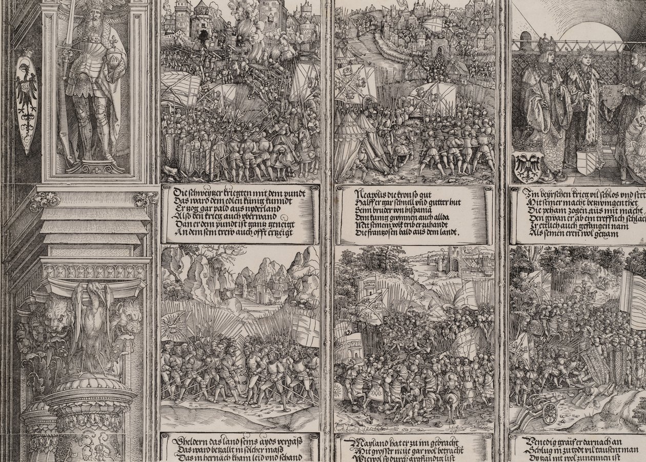 Filip den vackras äktenskap med Johanna av Österrike, Maximilian återerövrar den ockuperade T..., 1515. av Hieronymus Andreae
