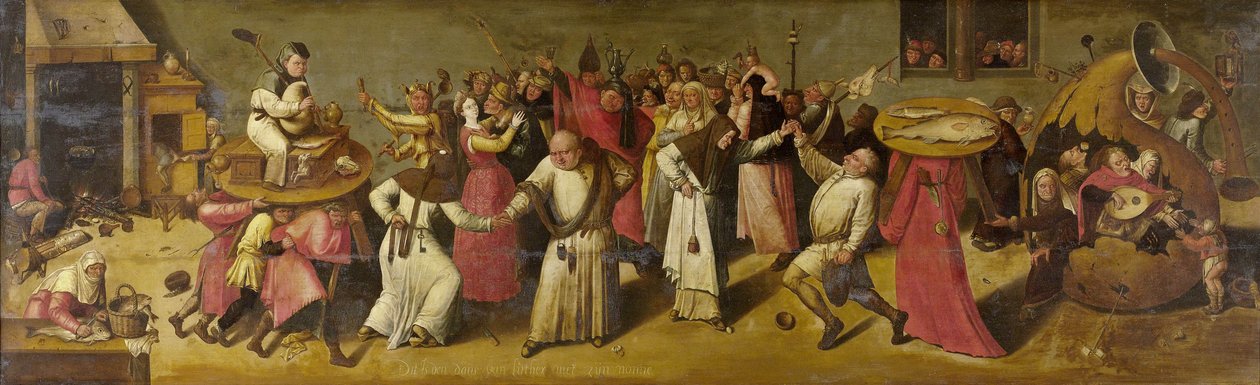 Strid mellan karneval och fastan, c.1600-20 av Hieronymus Bosch