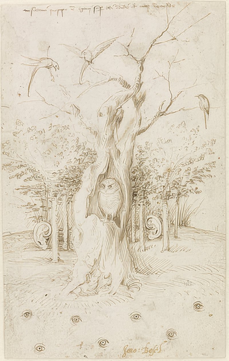 Åkern har ögon, skogen har öron av Hieronymus Bosch