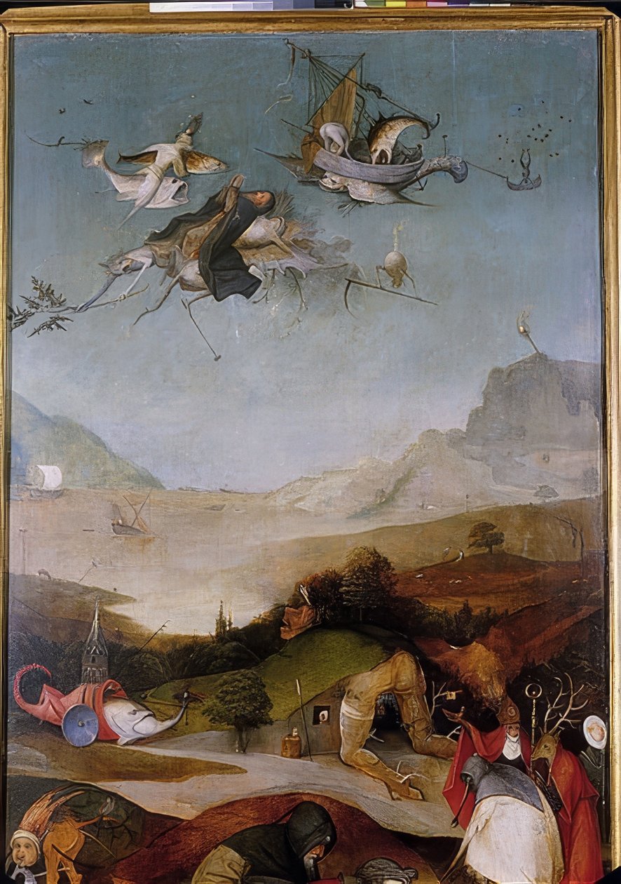 The Temptation of Saint Anthony (Triptycon, detalj på vänster flygel) av Hieronymus Bosch