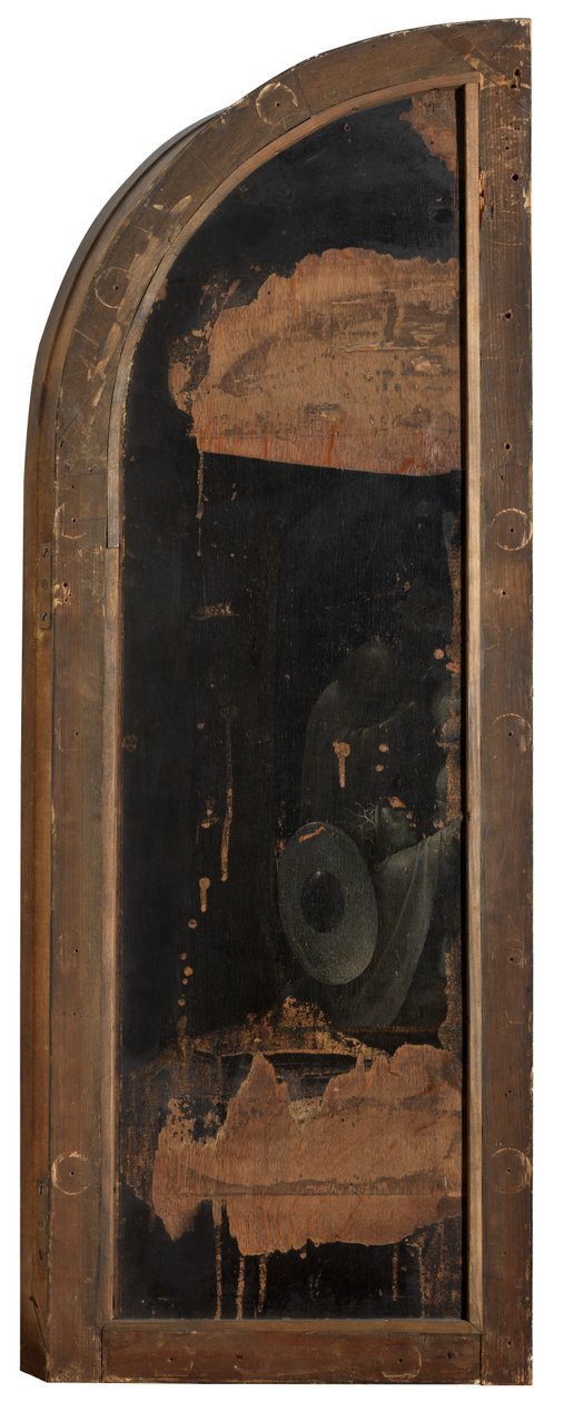 Yttersida av den sista domen (olja på panel) av Hieronymus Bosch