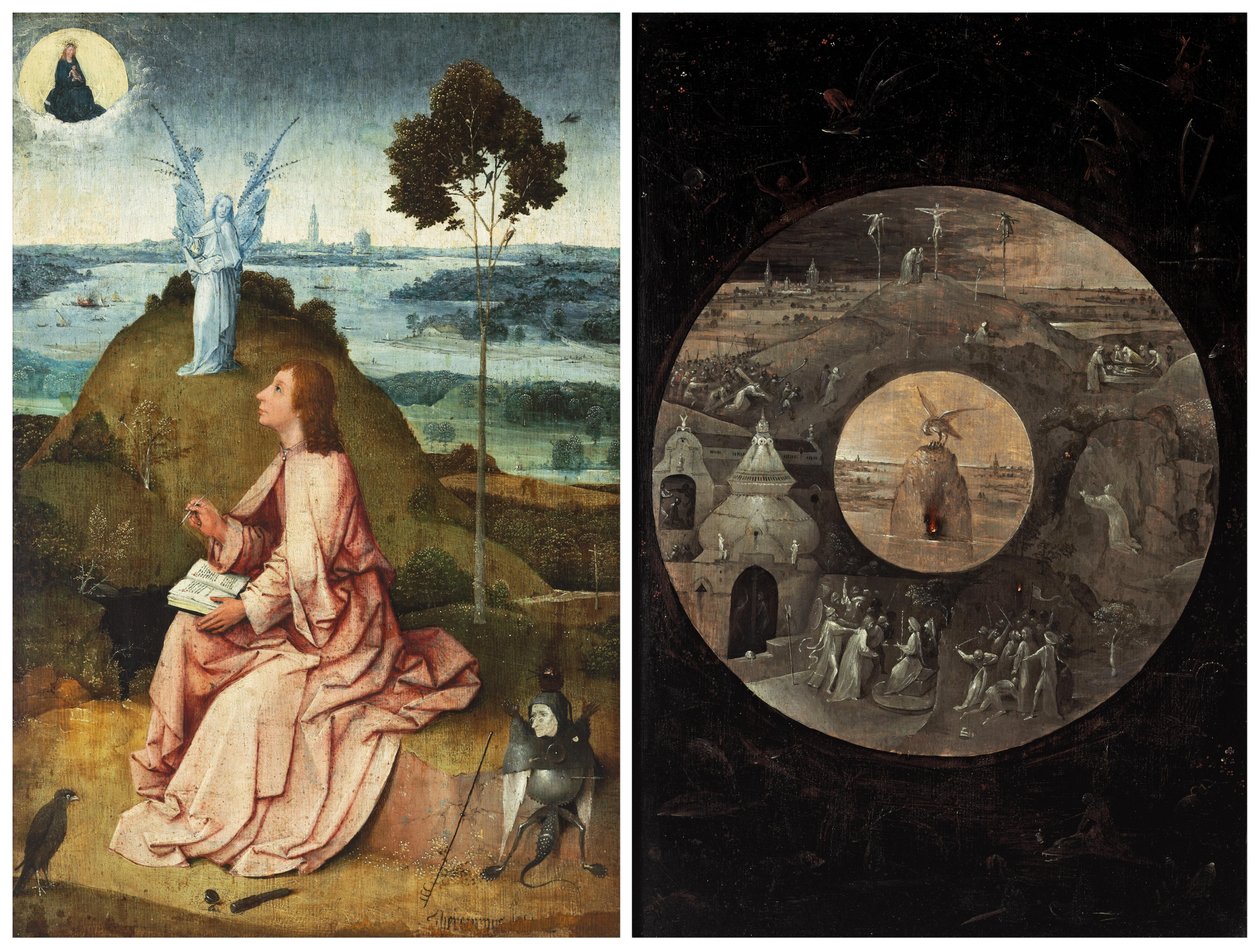 Johannes på Patmos / Scener ur Kristi lidande av Hieronymus Bosch