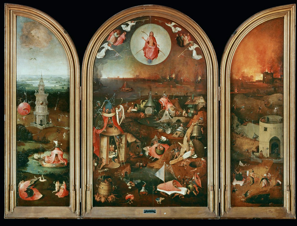 Sista domen (olja på trä) av Hieronymus Bosch