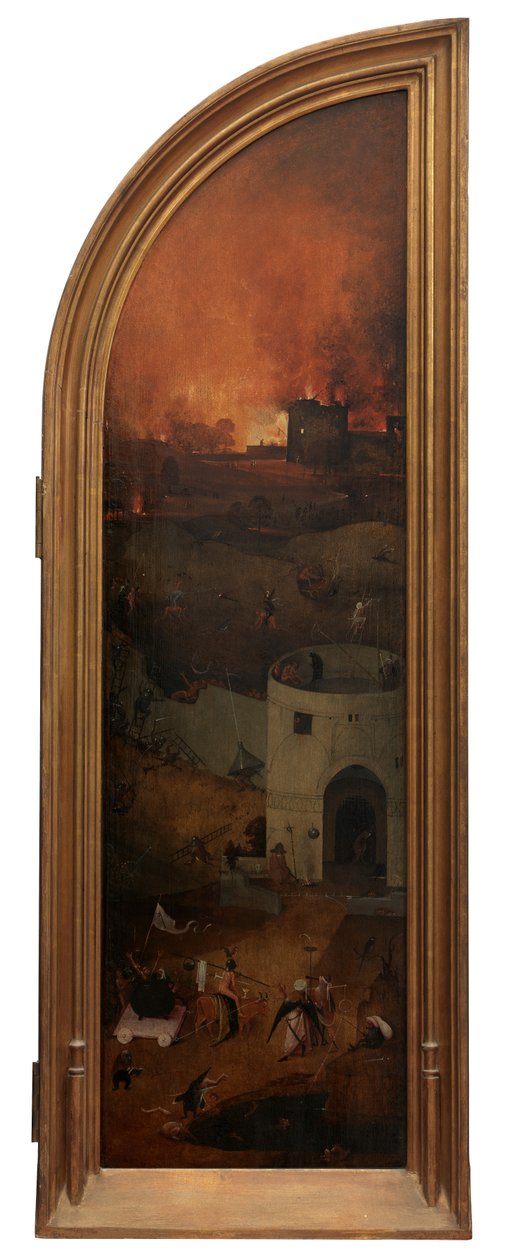 Höger panel av den sista domen (olja på panel) av Hieronymus Bosch