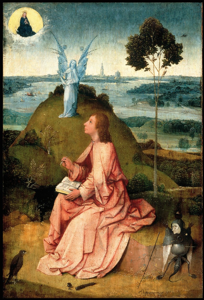Sankt Johannes evangelisten på Patmos, ca. 1505 av Hieronymus Bosch