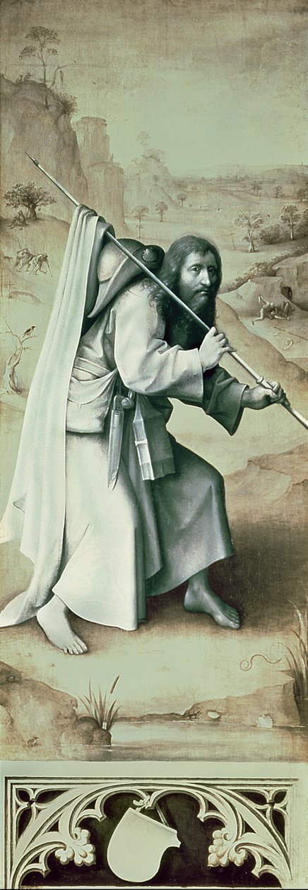 S:t Jakob den Större, Exteriör av den vänstra flygeln på Last Judgment Altarpiece av Hieronymus Bosch