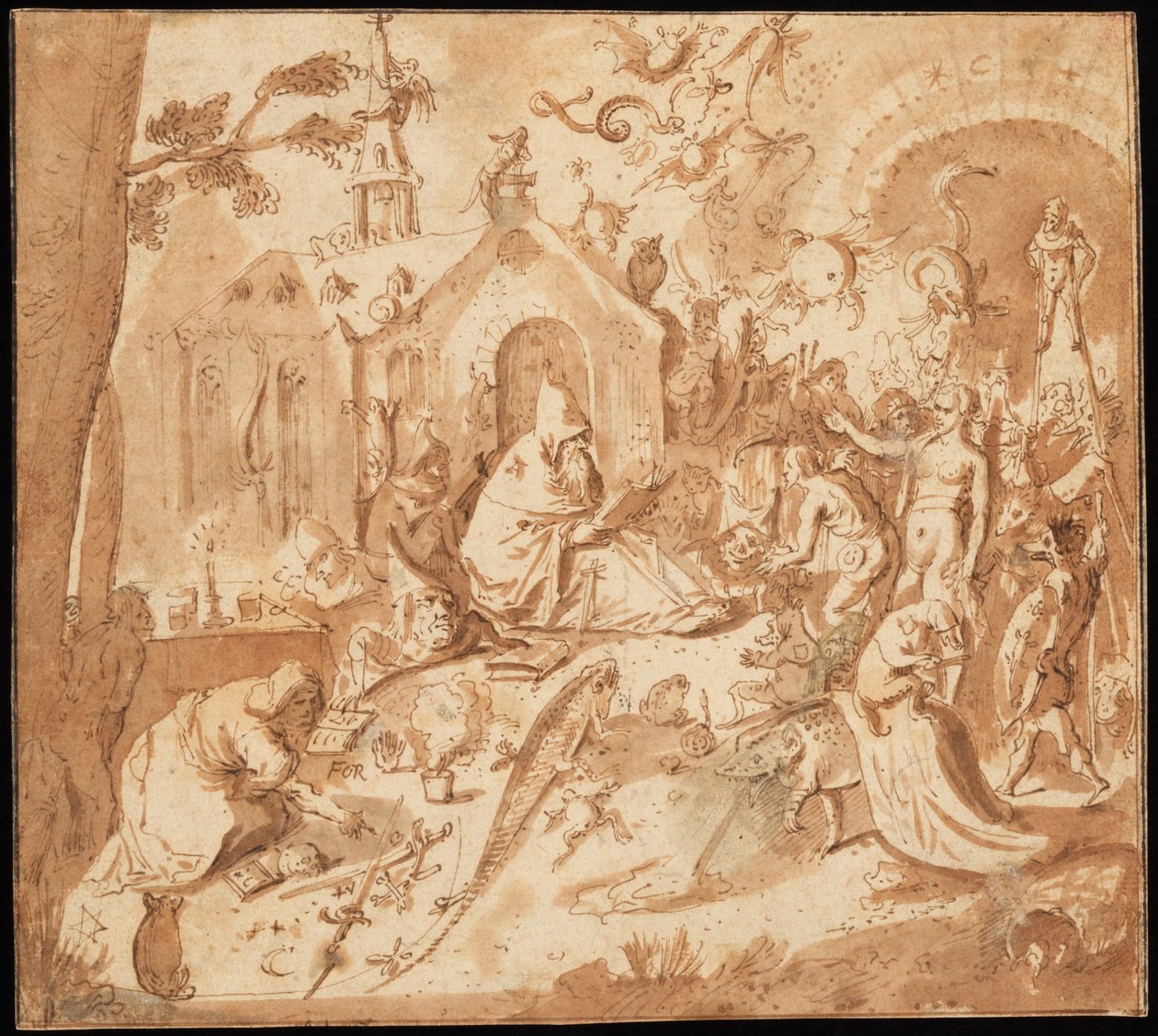 Frestelse av St Anthony av Hieronymus Bosch