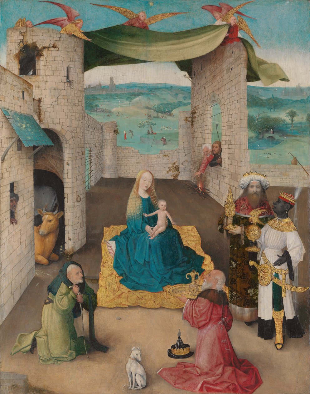 De vise männens tillbedjan av Hieronymus Bosch